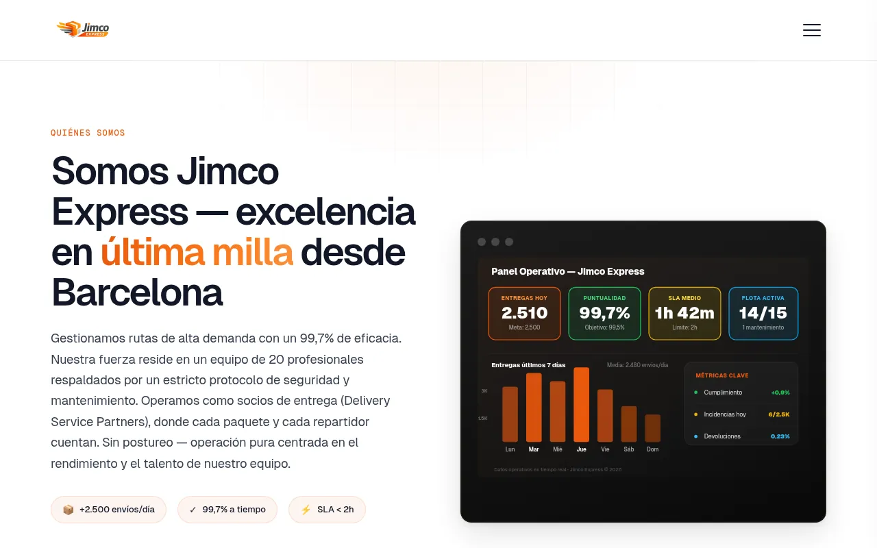 Captura de pantalla de Jimco Express